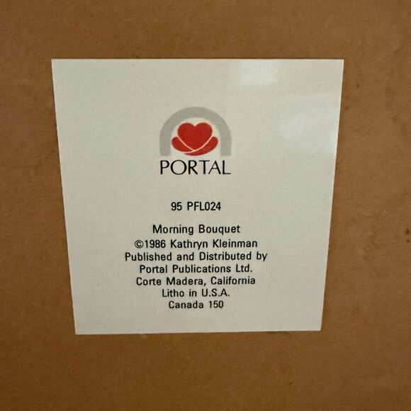 Vintage framed Portal Morning Bouquet Print by Kathryn Kleinman 1986 - Picture 3 of 5